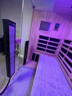 Infrared Sauna with Red Light Therapy