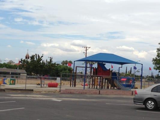 What a great big area for the kids to play this is one of the playground.