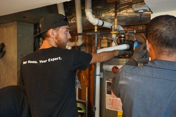 Water Heater replacement in progress