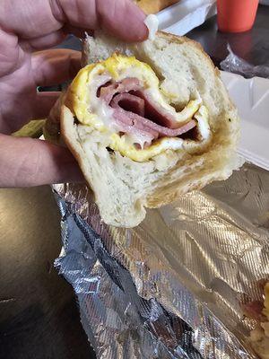 Pork roll, egg and cheese