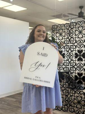 I said yes at bridal galleria