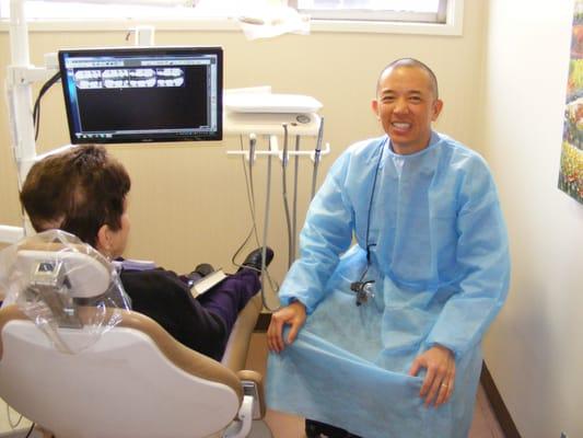 Dr. David with a patient