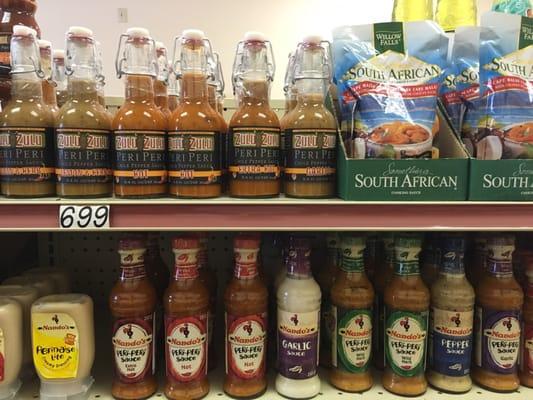 South African sauces (spicy Peri-Peri)