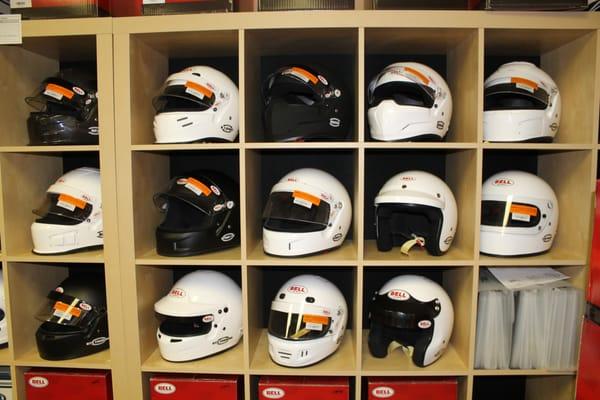 Huge selection of auto racing helmets. Carrying Bell, Stilo, Arai, Sparco, G-Force, HJC & more. Carbon fiber helmets available.