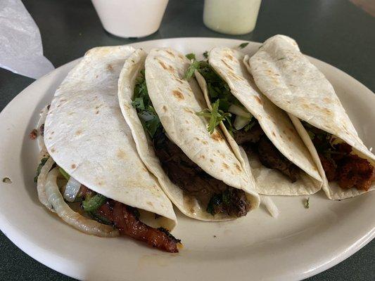 Variety of tacos