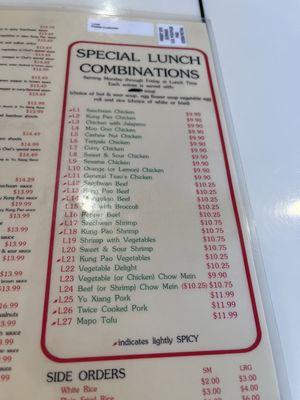 Good prices for lunch