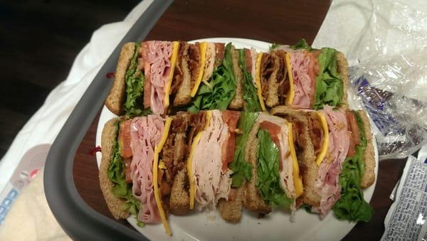 This was my club sandwich on a dinner plate! So proud to call Mercy my hospital. It often seems more like a high end hotel!