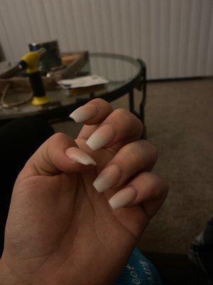 Ombré acrylics