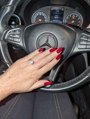 Beautiful classic red gel nails