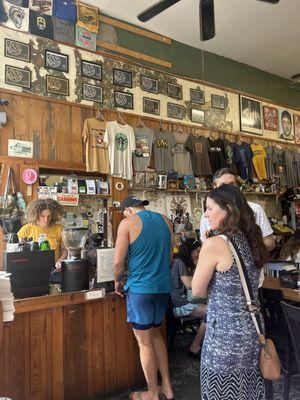 Little coffee stand located in front of Stein's Deli