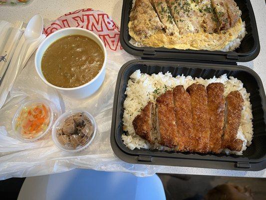 Pork Cutlet and Curry - Togo Egg and Pork Cutlet - Donburi