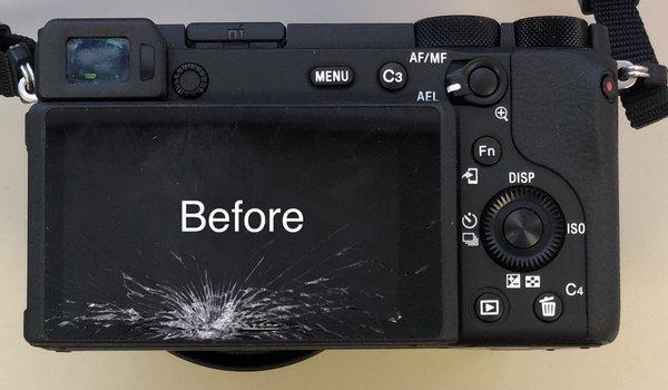 Sony camera a6600 lcd repair before