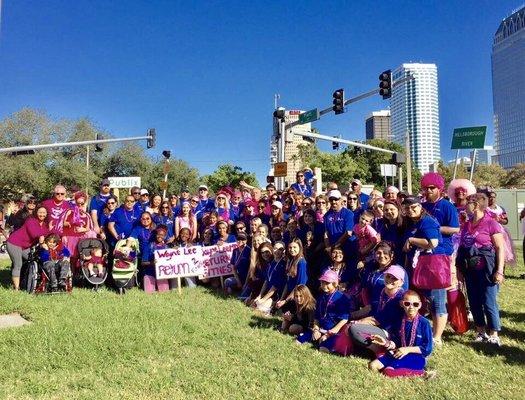 Our huge team that raised about $9800 for Making Strides for Breast Cancer.