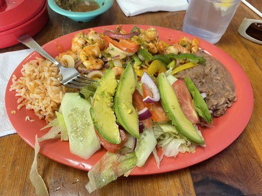 Shrimp fajitas