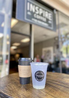 05.14.22 hot chocolate and Lavender Lemonade