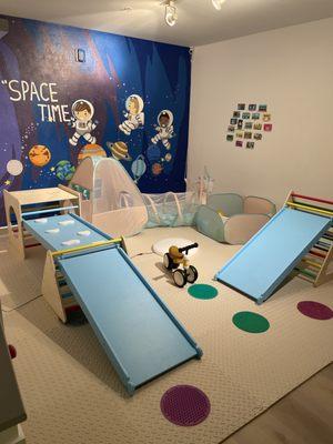 Our beautiful gross motor room at Modern Play Space!