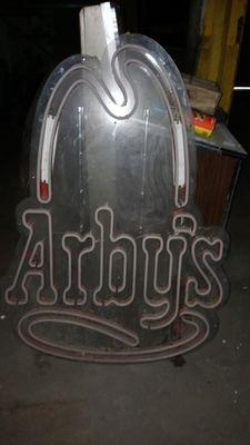 ARBY'S neon sign