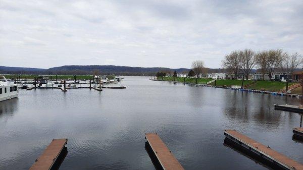 Patio looking over the marina