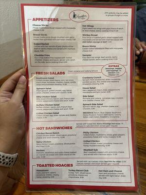 menu front