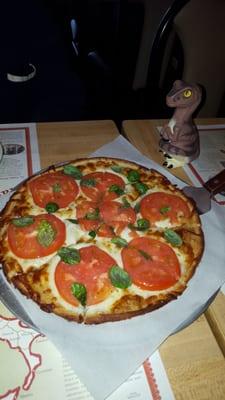 Bob the Raptor Says "Margarita Pizza Prey is tasty... and the mammal that brings the prey is nice."