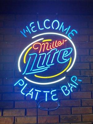 Platte Bar Welcome Neon