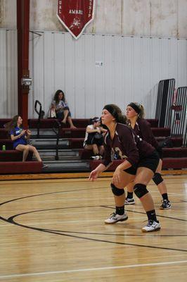 Volleyball game during fall 2019.