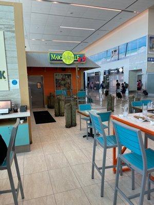 Dining area in FLL Terminal 1 coming out of security