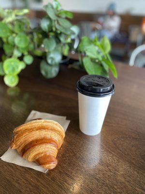 Croissant and coffee