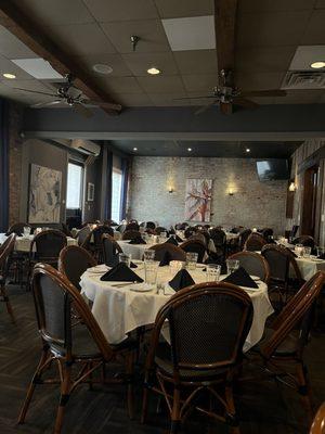 Dining area of French Market Bistro