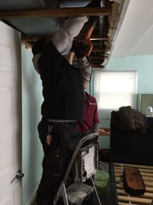 Replacing the kitchen sink drain line at the GMRF house