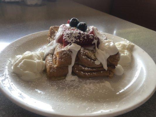 Stuffed French toast served Everyday Until 11am