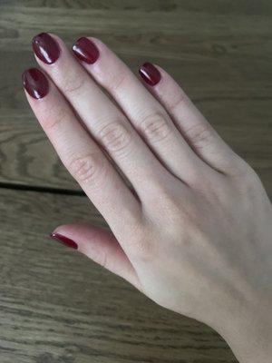 Gel manicure.