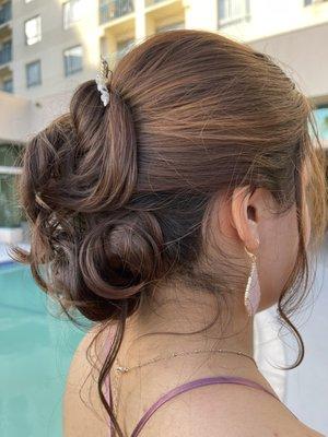 Loose up-do from Social Lounge Irvine