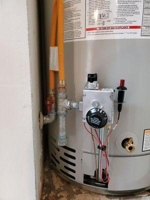 New gas water heater - code approved!