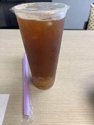 Lychee black tea with jelly