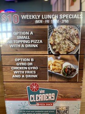 Weekly specials