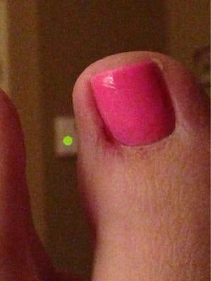 This is what happened to my toe when I got a pedicure here. VERY rough. They used the buffing block a little too hard. Ouch!!