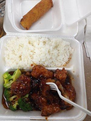 General Tso's Chicken w Steamed Rice