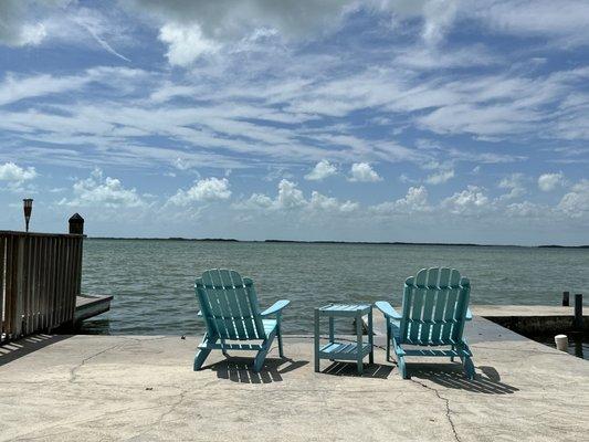 Bayside patio for sunset viewing