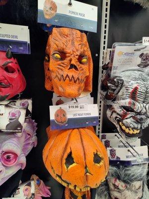 Pumpkin masks.