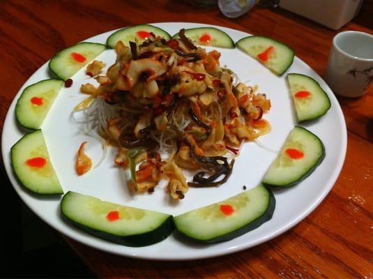 Squid Salad with gorgeous presentation