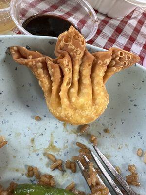 Overdone crab Rangoon