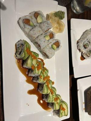 Salmon Avocado Roll Green Dragon Roll