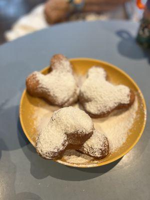 Beignets! Smaller order was plenty brought them home and re heated in air fryer!