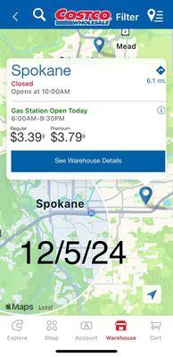 Gas price comparison 12/5/24