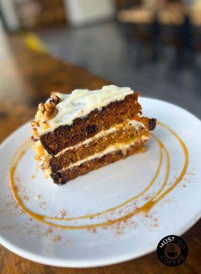 Slice of carrot cake