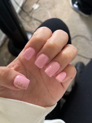 Acrylic pink nails