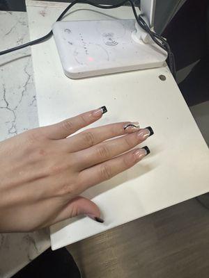 Square medium length nails