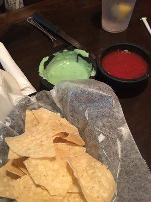 Chips and salad