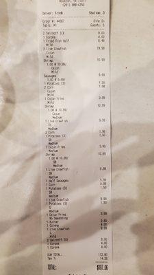 Our Reciept